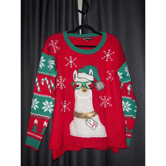 Ugly Christmas Sweater Xmas Size Large Llama - Picture 1 of 3